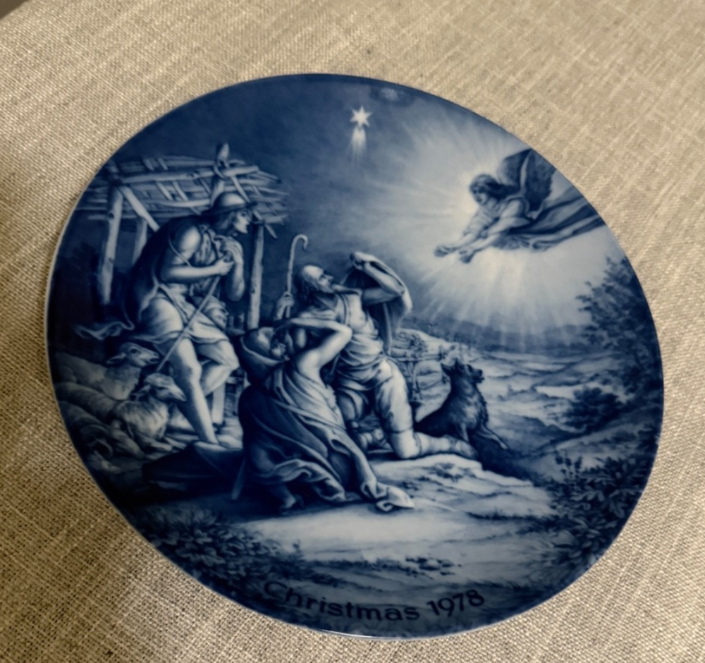 ❄️ "Shepherds In The Field" 1978 Christmas Plate Kaiser West Germany 9th Edition